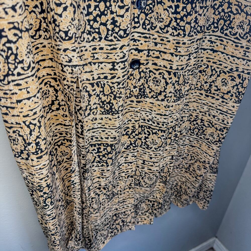 Vintage Studio I Petite Paisley Print Button Front Sleeveless Maxi Dress 8P - Picture 3 of 9